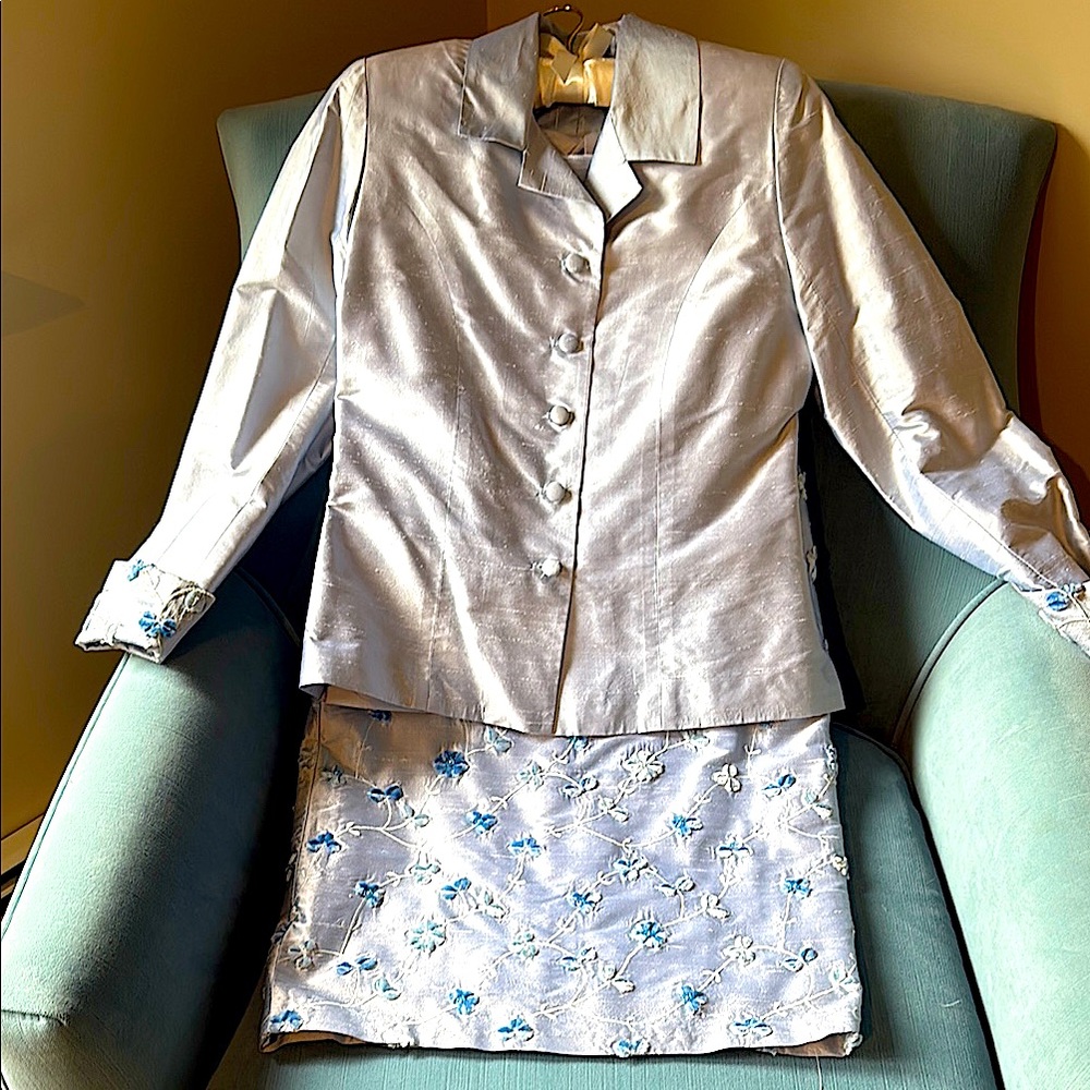 Preteen Size 12 Dressy Three Piece Silk Suit